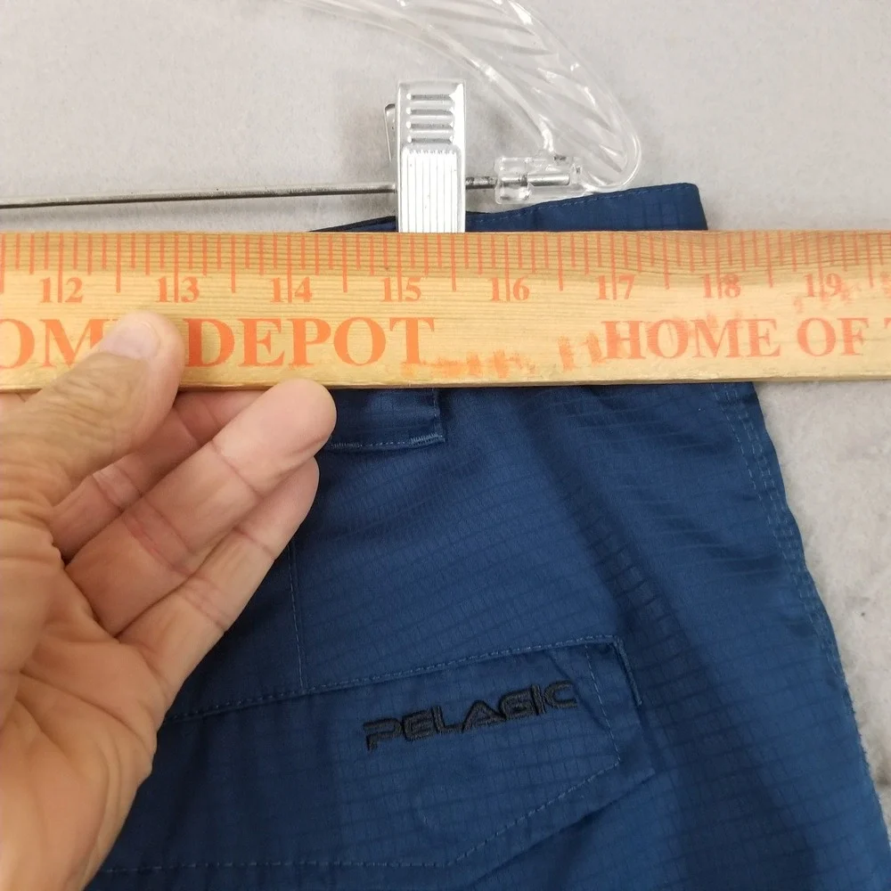 Pelagic Shorts Mens 36 Blue Deep Sea Fishing Ripstop Cargo Technical Boardshorts